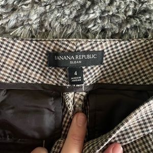 banana republic plaid slacks size 4